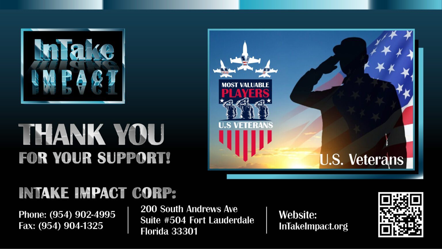 Thank You For Your Support - InTake Impact Corp